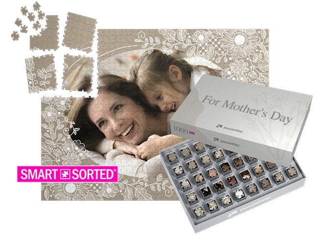 SMART SORTED® - Il puzzle a sorpresa per la festa della mamma - Scatola Bianco come la neve