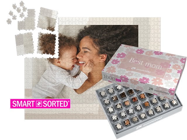 SMART SORTED® - Il puzzle a sorpresa per la festa della mamma - Scatola Mare di fiori