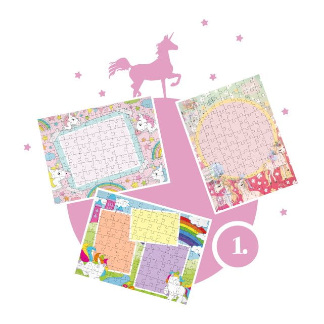 Seleziona il tema e il modello preferito e scegli tra il puzzle da 48, 100 o 200 pezzi