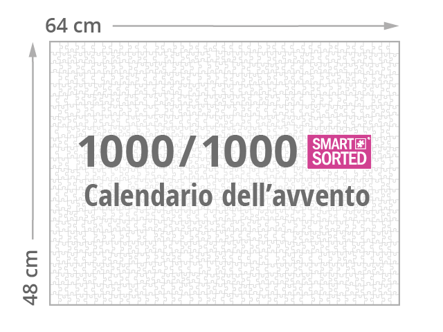 Dimensione 1000 pezzi / SMART SORTED / puzzle calendario dell'Avvento