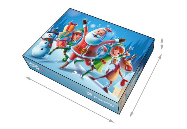 Dimensioni della confezione del calendario dell'Avvento