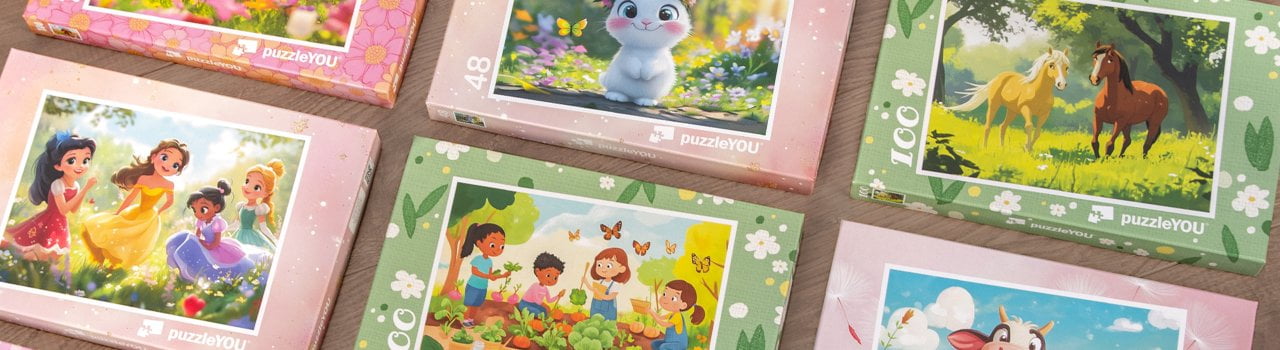 Fantastici mondi di puzzle per bambini