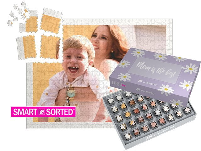 SMART SORTED® - Il puzzle a sorpresa per la festa della mamma - Scatola Margherite