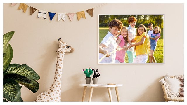 Cornice per il puzzle fotografico per bambini