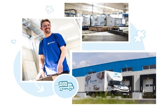 Collaboratori competenti organizzano la spedizione dei nostri puzzles in 23 paesi in Europa e Nord America: il puzzle di puzzleYOU sarà a tua disposizione dopo pochi giorni.